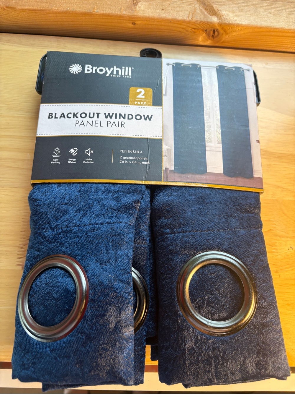 Broyhill Navy Blackout Window Panel Pair - 2-Pack